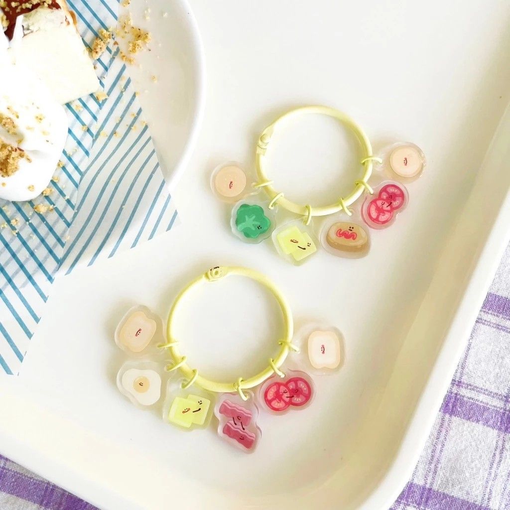 一顆包子♬ 漢堡與總匯鑰匙圈 （共2款）｜滴膠壓克力吊飾