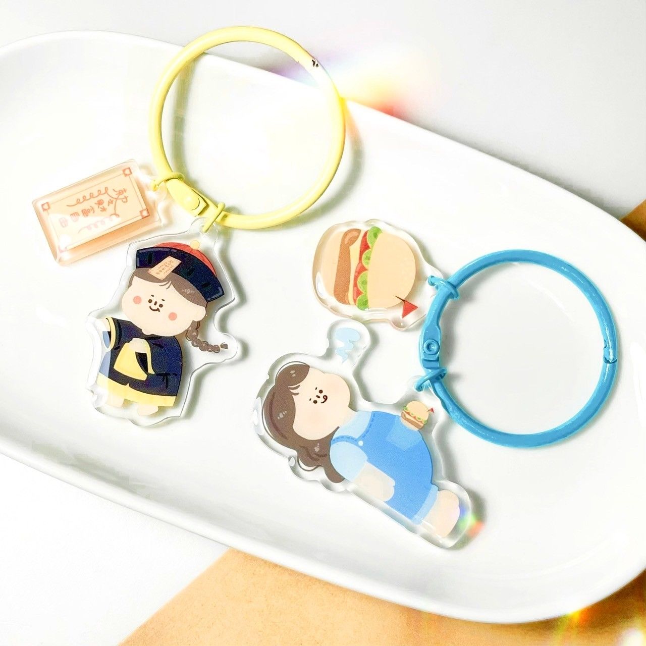一顆包子♬ 鬼鬼小夥伴鑰匙圈 （共2款）｜滴膠壓克力吊飾