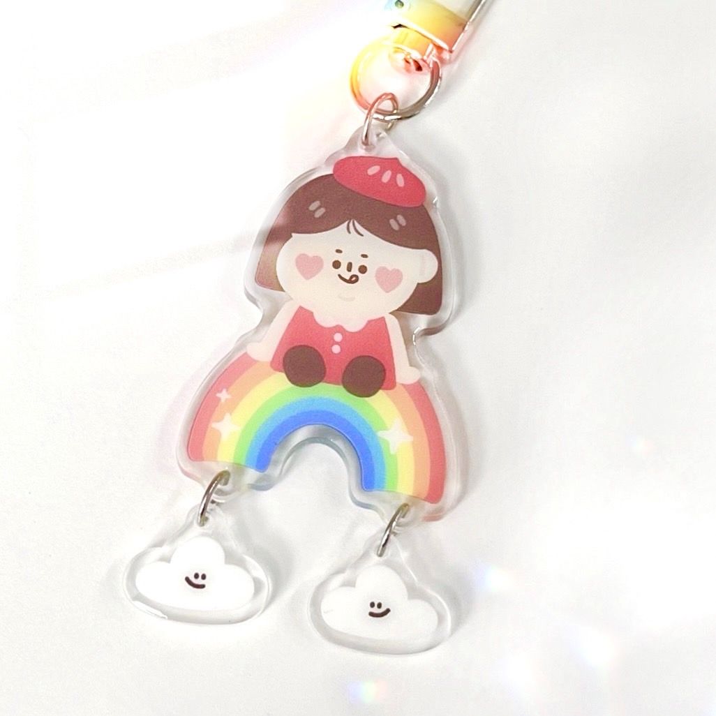 一顆包子♬ 彩虹包子鑰匙圈