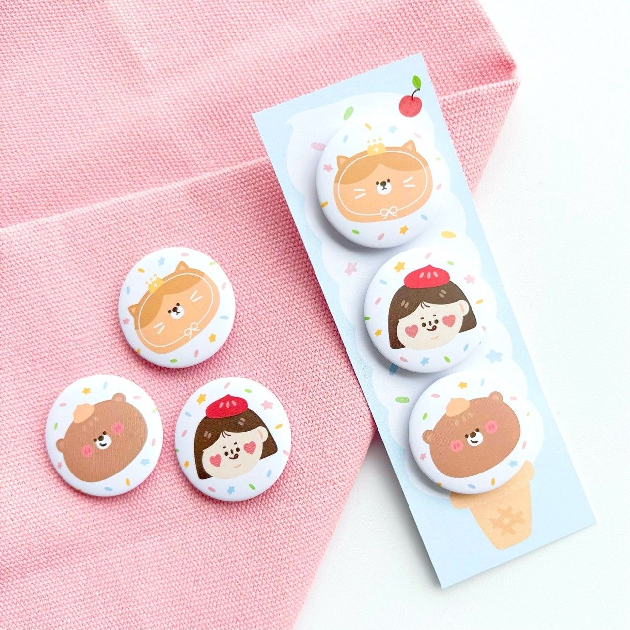 一顆包子♬ 32mm小圓胸章組（3入）