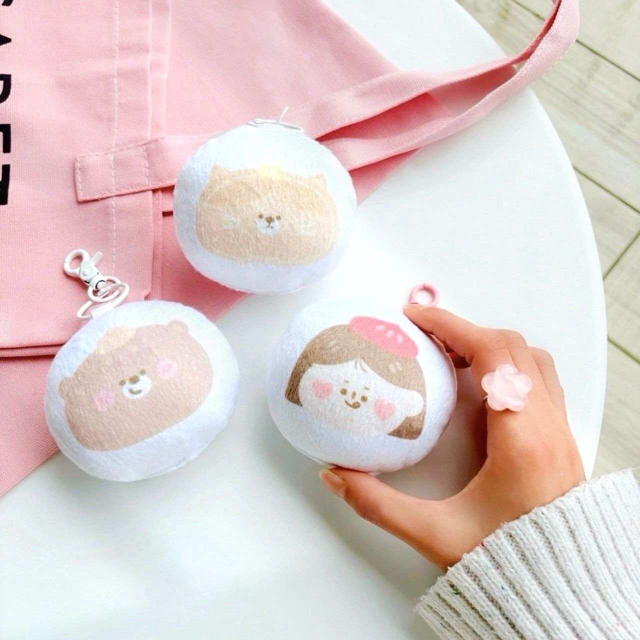 一顆包子♬ 捏捏出氣包鑰匙圈 （共3款）