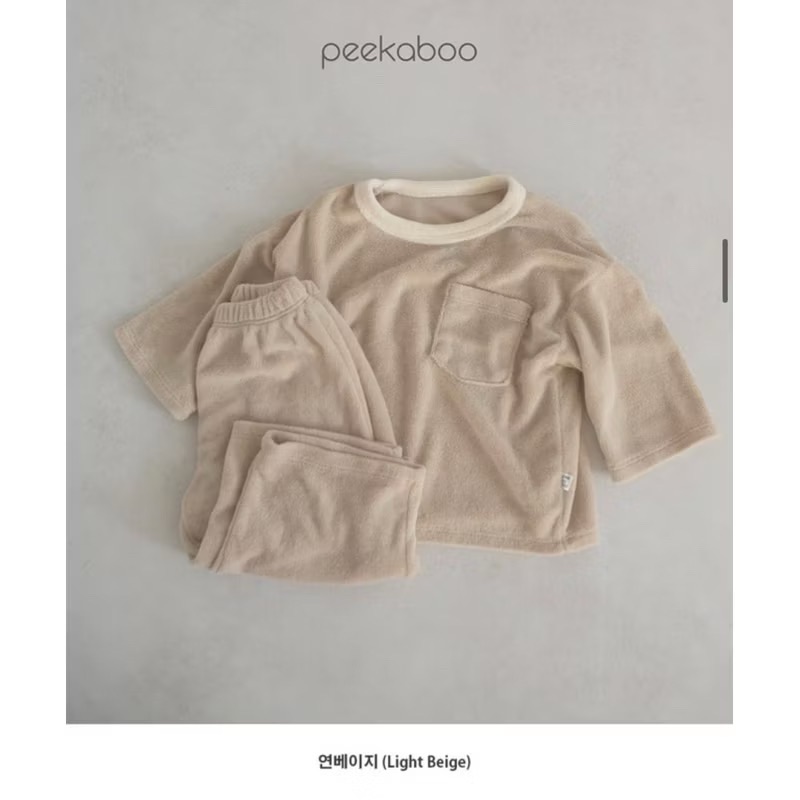 現貨 韓國peekaboo 舒服長袖毛巾布睡衣
