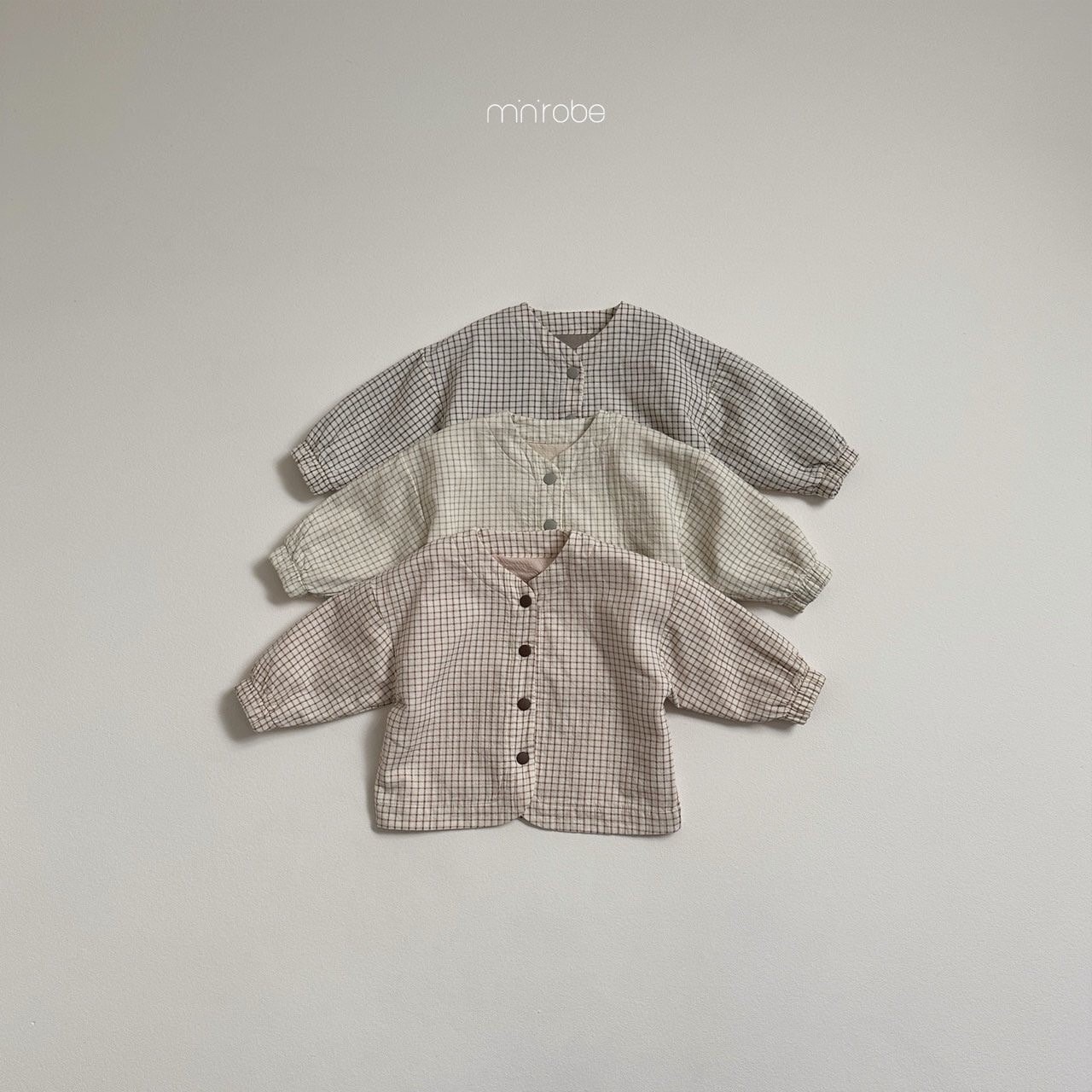 現貨 春季韓國 穿不膩格子開衫雙面穿外套