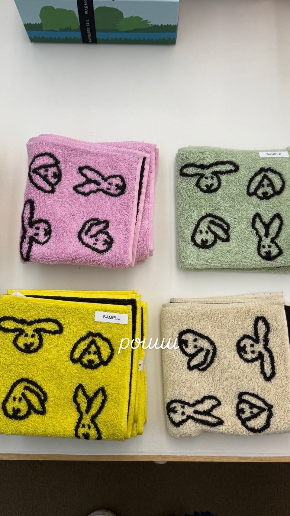 🇰🇷正韓｜現貨24H快速出貨｜ 韓國 WARMGREY TAIL 純棉兔兔擦手巾34 x 34