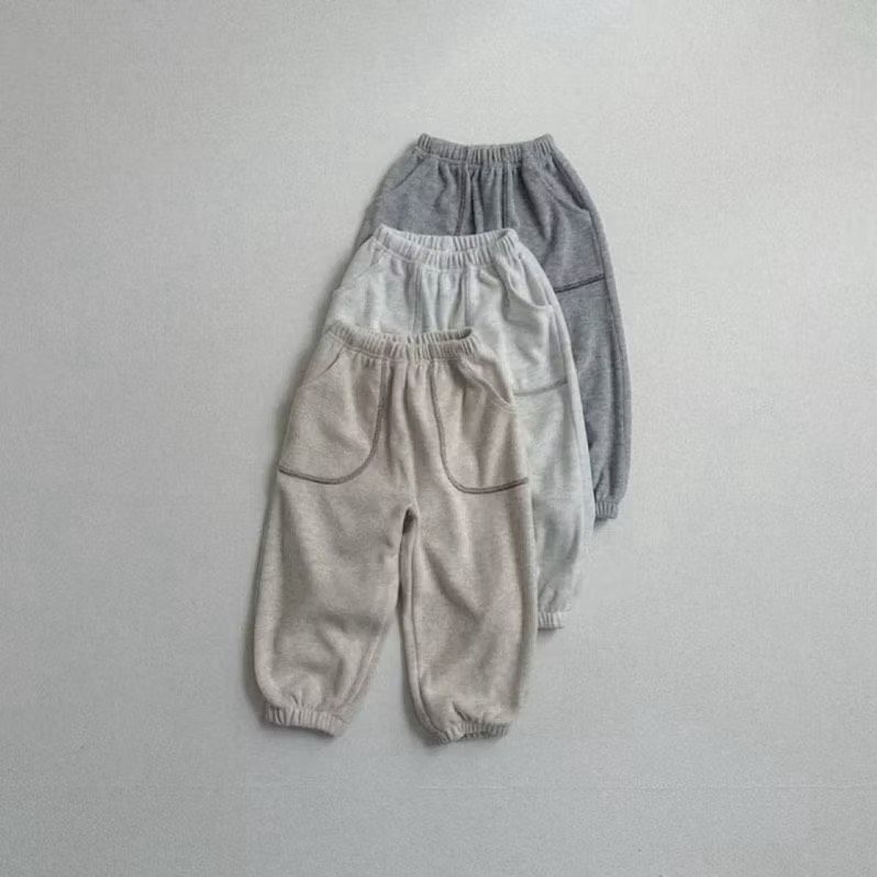 🇰🇷正韓現貨｜24H快速出貨｜digreen 街頭風縫線運動褲90-120cm 毛巾布料