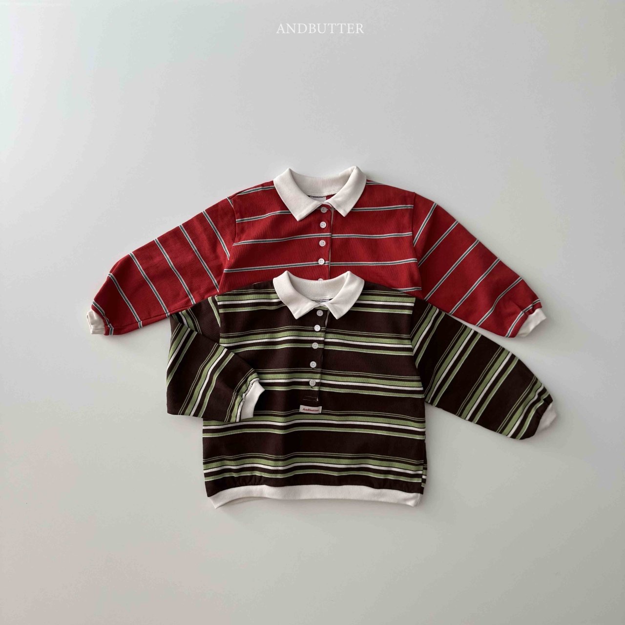 🇰🇷正韓現貨｜24H快速出貨｜ANDBUTTER 溫柔白領條紋T