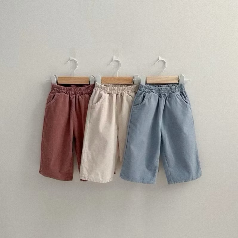 🇰🇷正韓現貨｜24H快速出貨｜minirobe 凱西燈心絨鬆緊褲 藍80-110cm 春季薄款