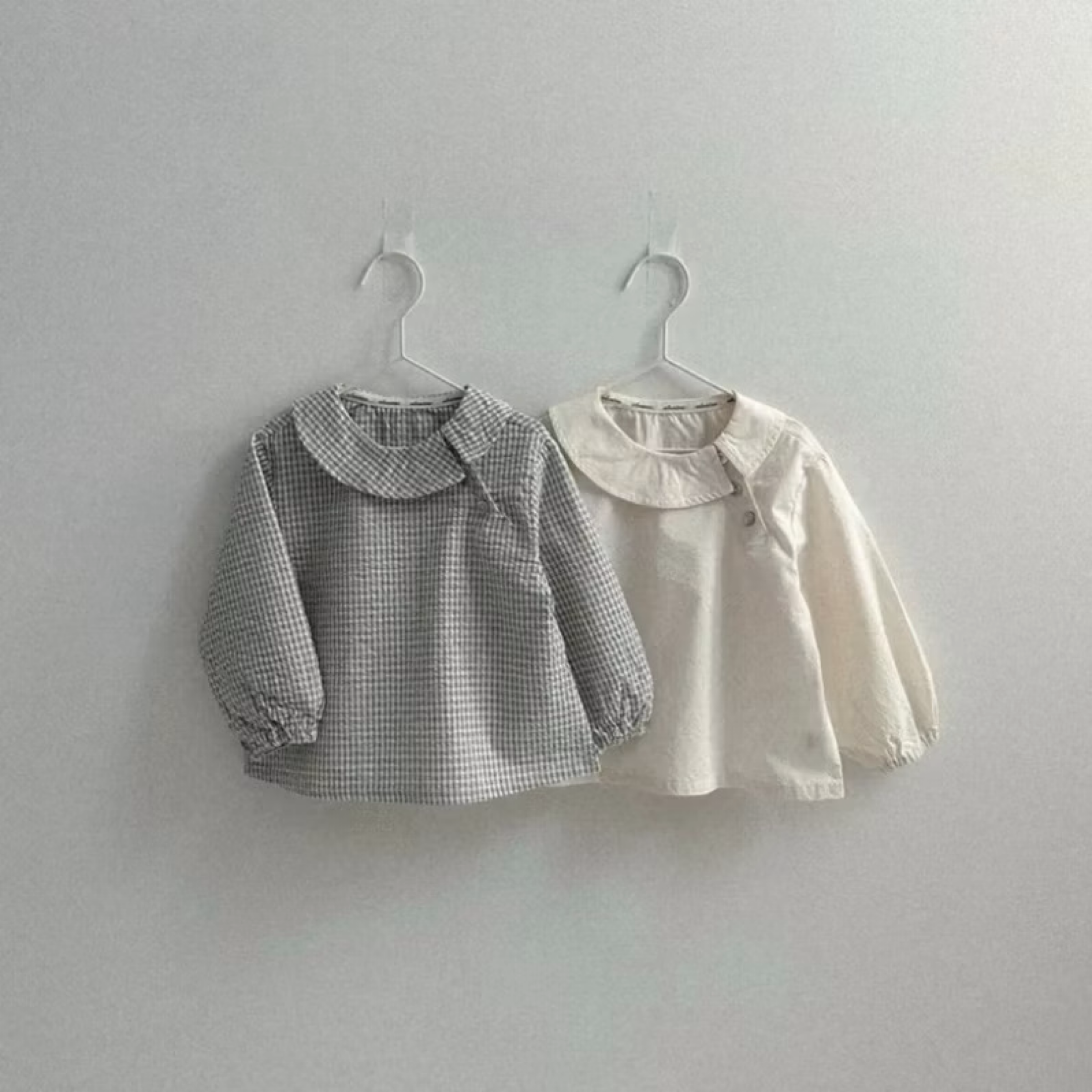 🇰🇷正韓現貨｜24H快速出貨｜atomeme 彼得潘領復古襯衫 80-110cm春季薄長袖