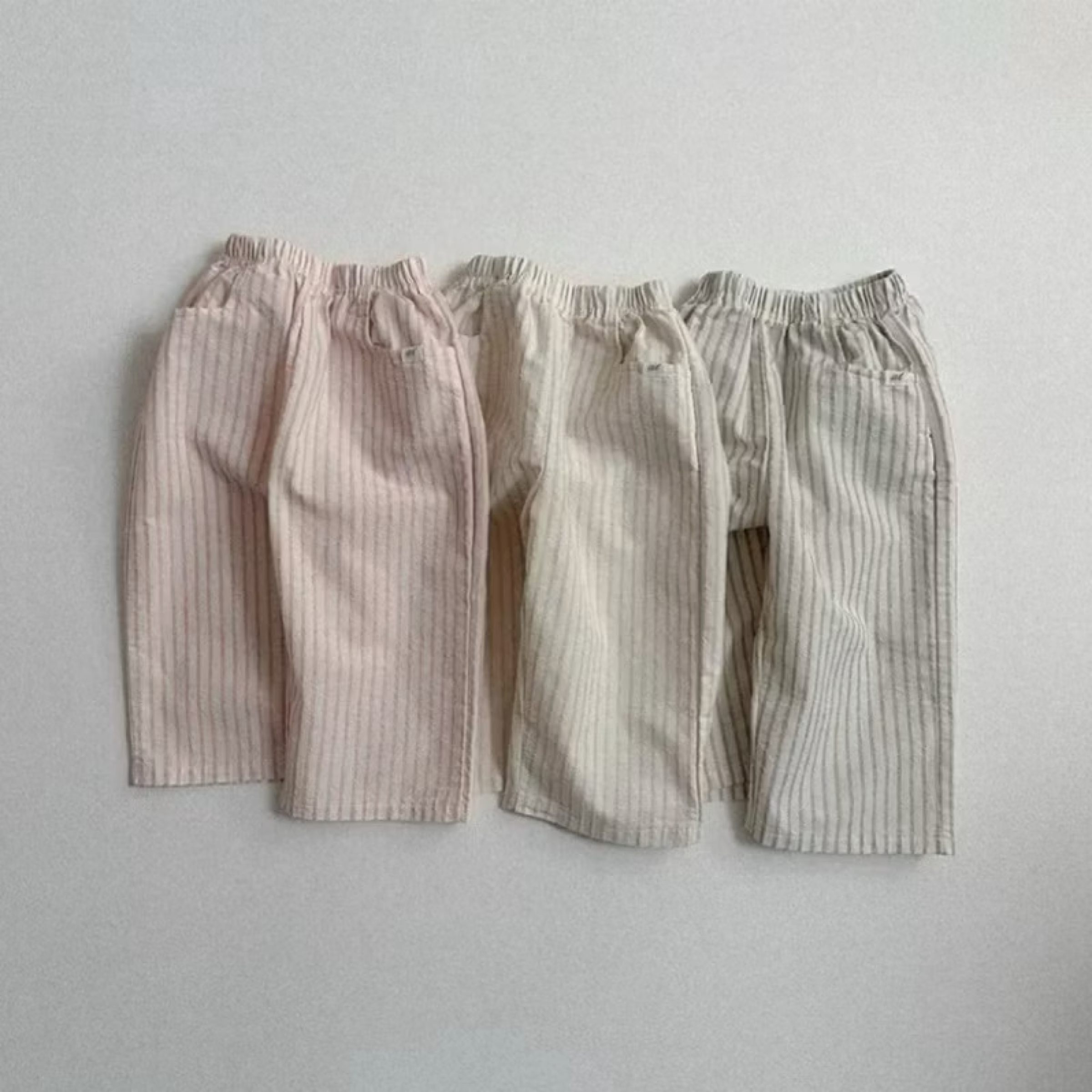 🇰🇷正韓現貨｜24H快速出貨｜春季atomeme 希臘晨光細條紋褲 80-110cm薄長褲