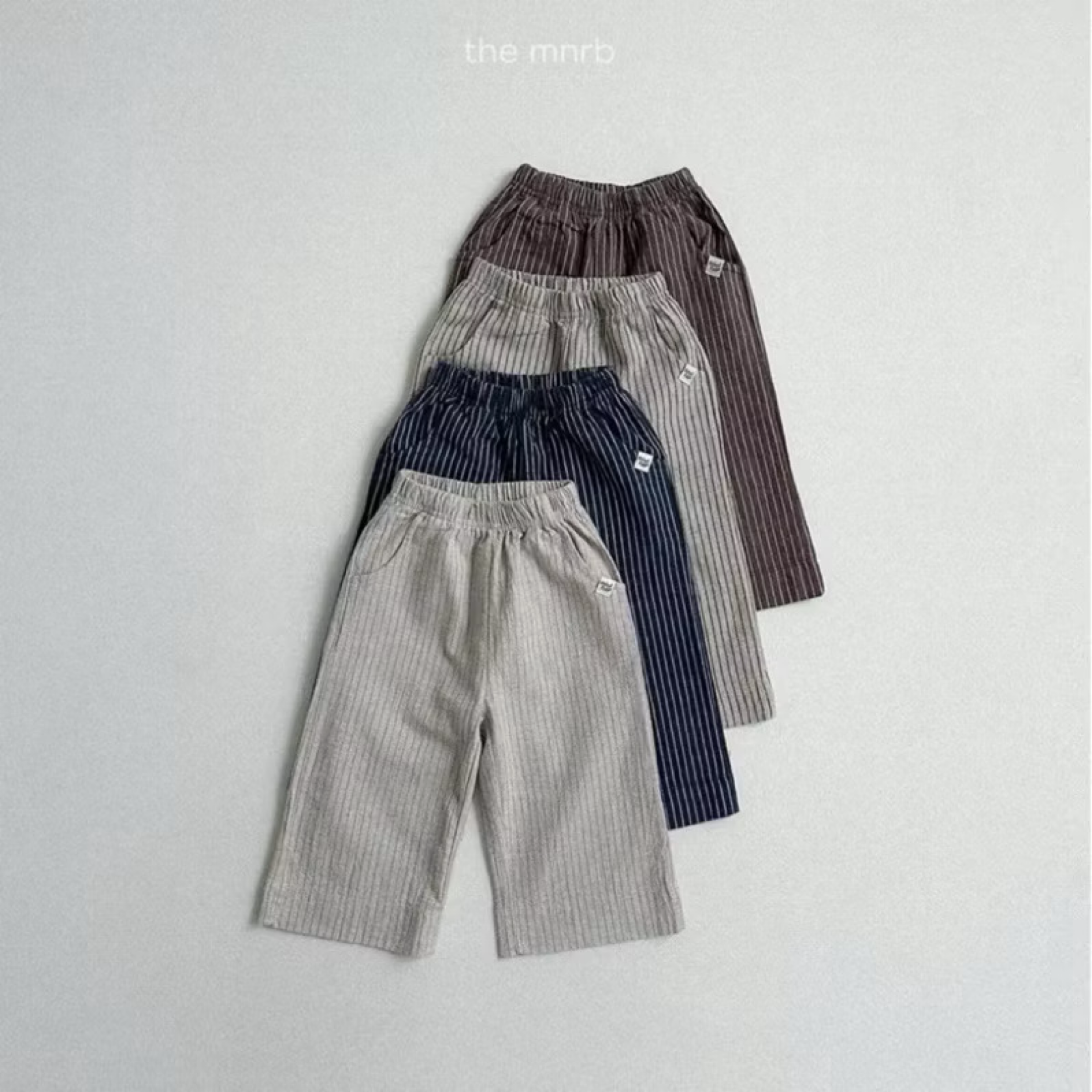 🇰🇷正韓現貨｜24H快速出貨｜minirobe 細條紋直筒褲 100-110cm