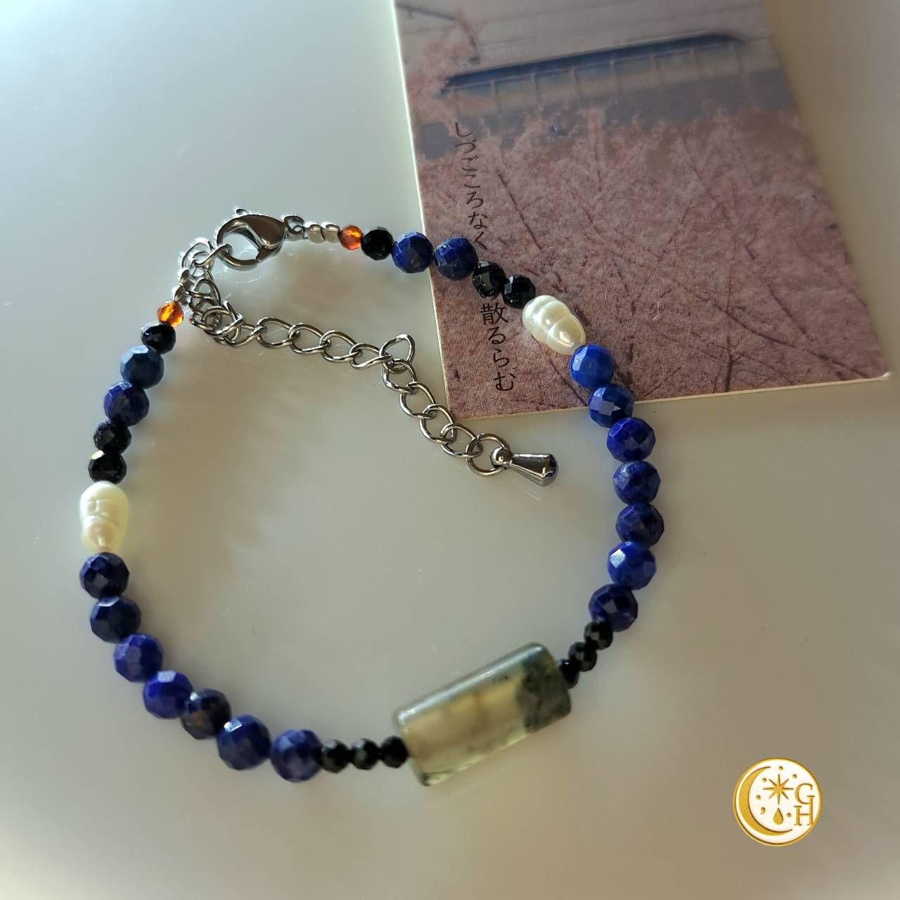 🌙📿 月老紅線查查低調歐美風｜青金石 × 新疆老玉 ｜沉穩氣場手鍊／項鍊｜台灣手作能量飾品  💬 SE