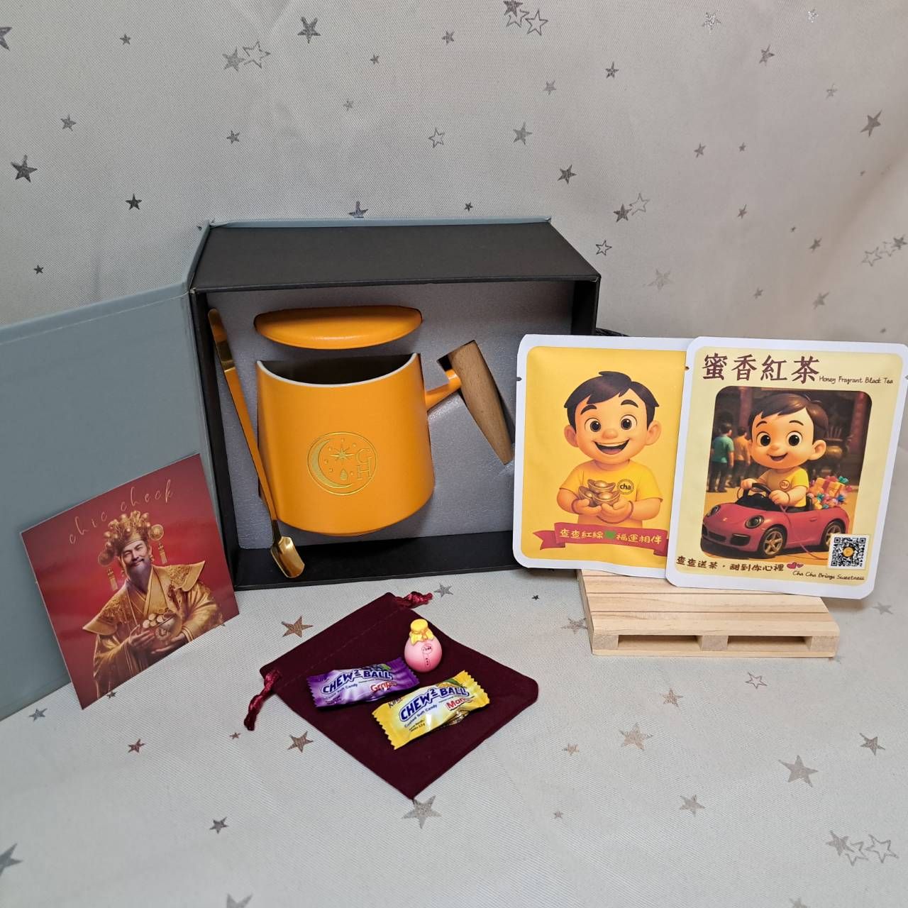 月老紅線查查 送禮套組交換禮物、入厝、開幕誌慶、開工祈福紀念杯＋永生花花束，許願上車穩穩有面子✨🧧🎄