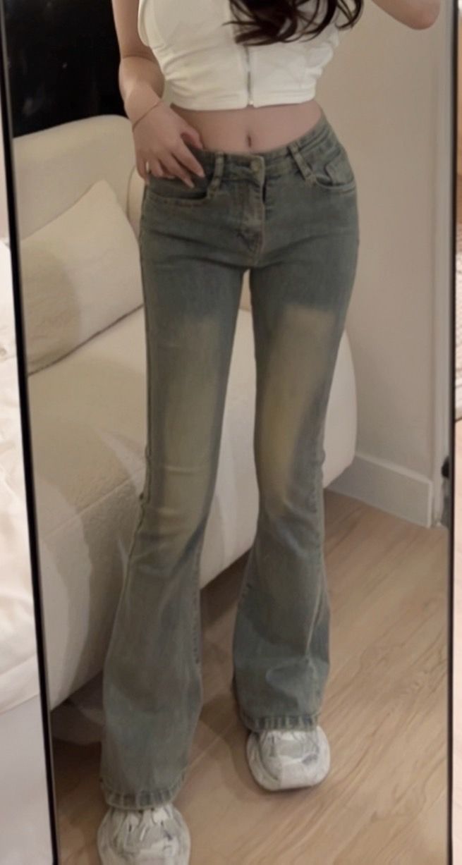 微喇小個子高腰顯瘦牛仔褲