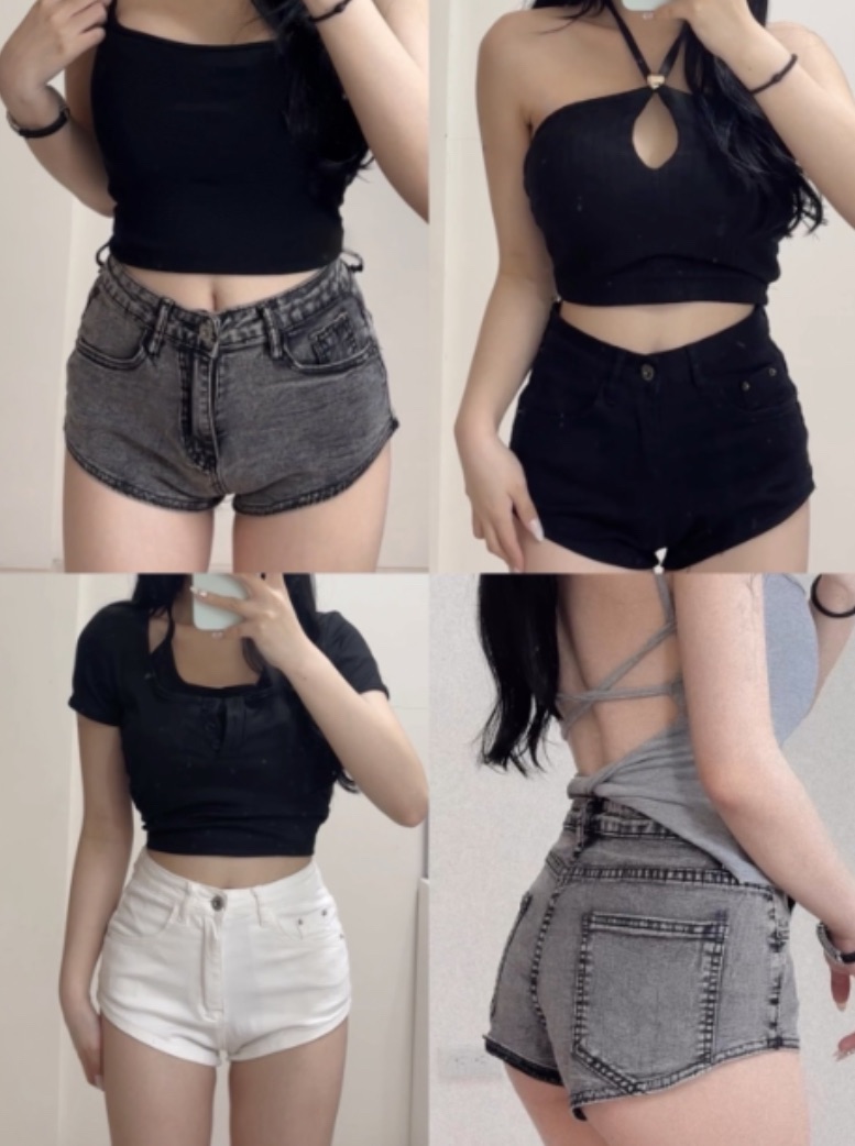 V字型顯腿長神褲（灰/黑/白）