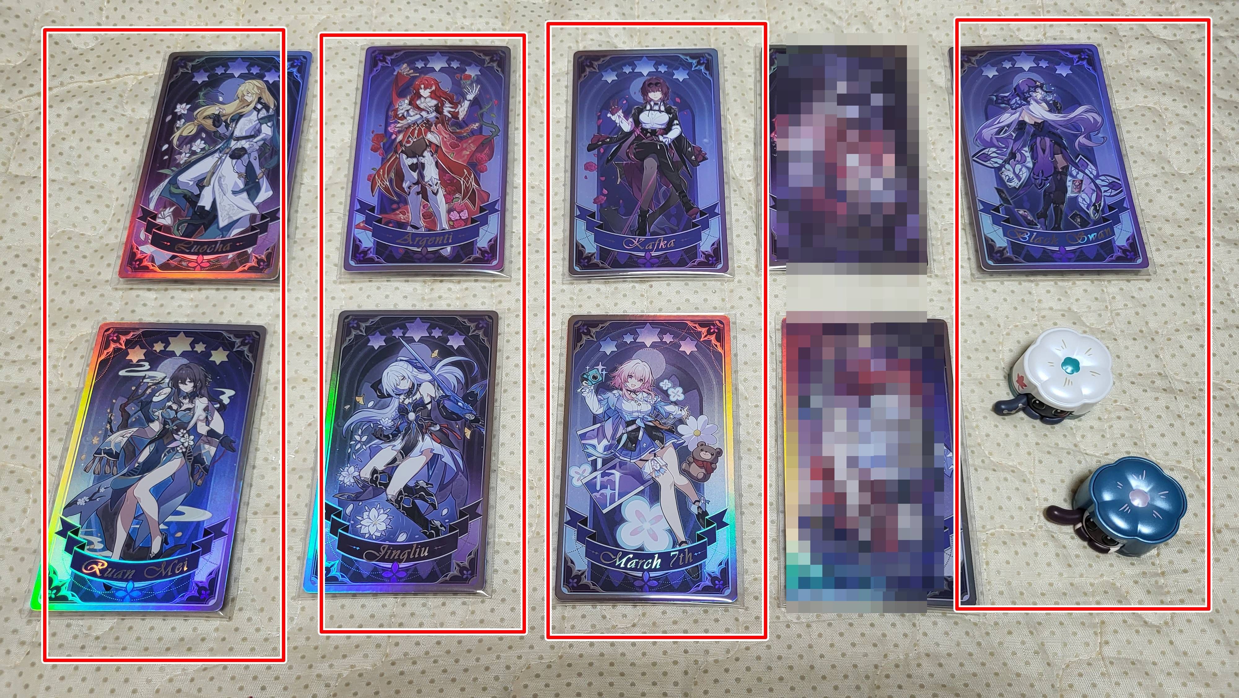 ● 群星的寓言系列鐳射票（塔羅牌） + 阮·梅造物異寵拾遺（貓貓糕）