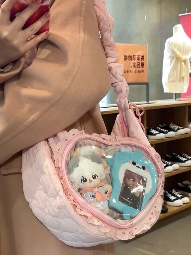 17愛心透明蕾絲雲朵包 ୧⋆˚. ꒰ ♡ ꒱˚ *3色