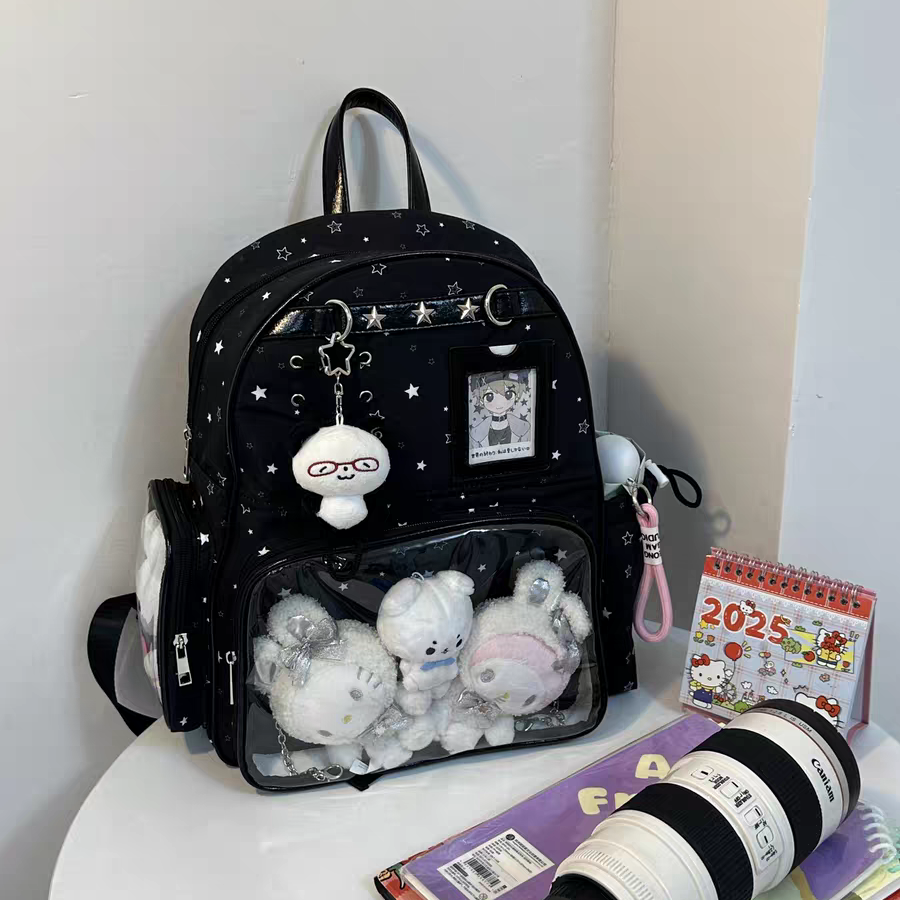 （新品）175.星星派對-大容量星星造型後背包帶卡層6色