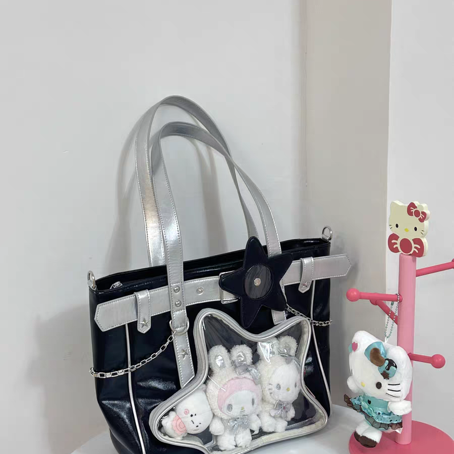 （新品）179.龐克之心-大容量星星痛層托特包5色