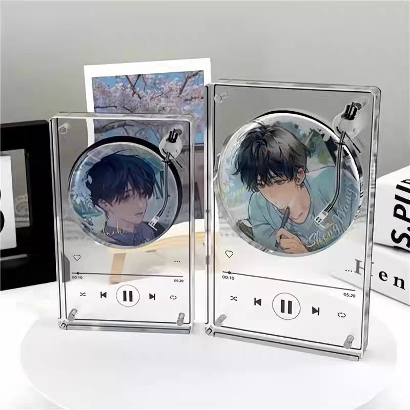 （新品）193.音樂播放器-徽章壓克力磚桌面小物3色