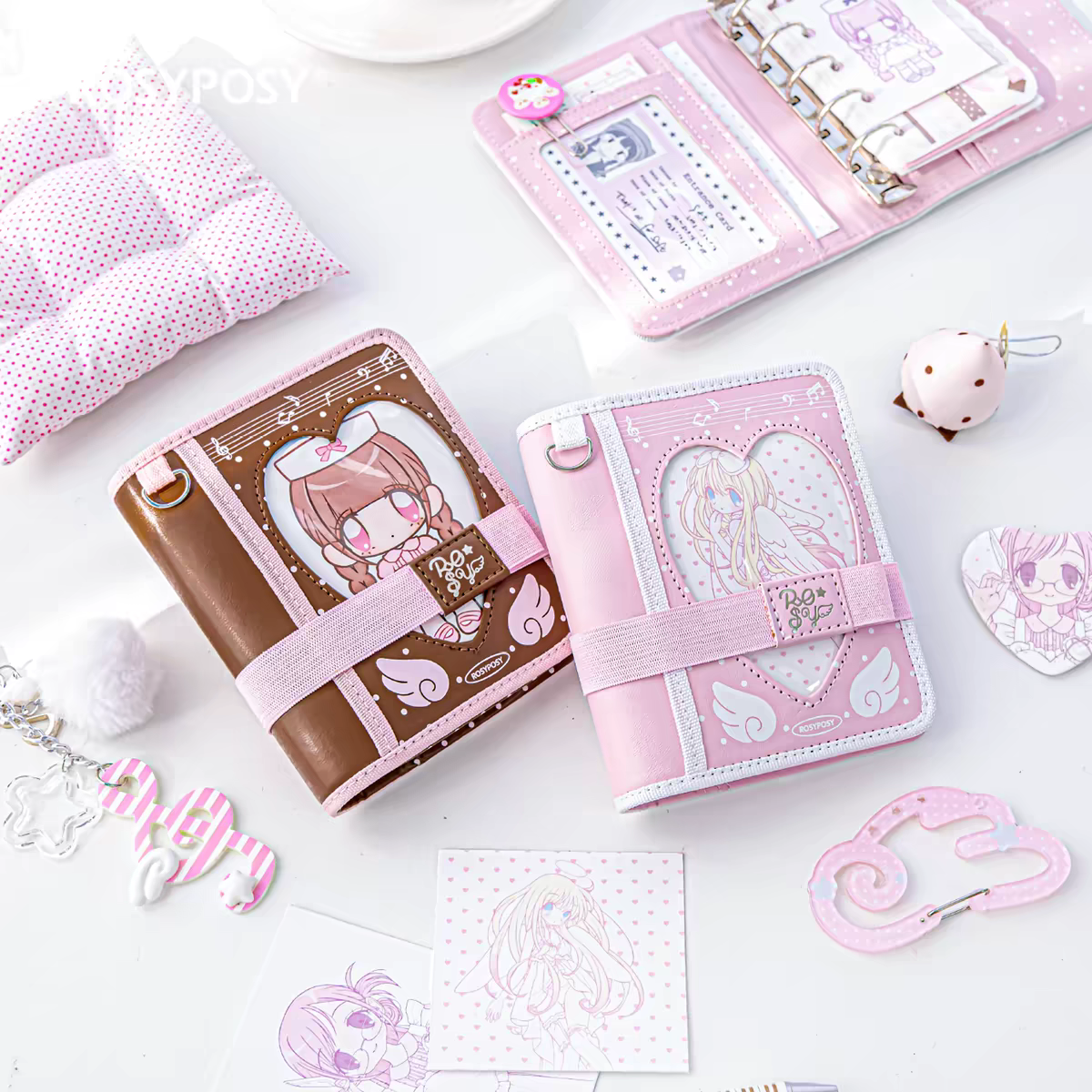 （新品）195.跳躍音符-亮面漆皮M5手帳本推活推薦4款