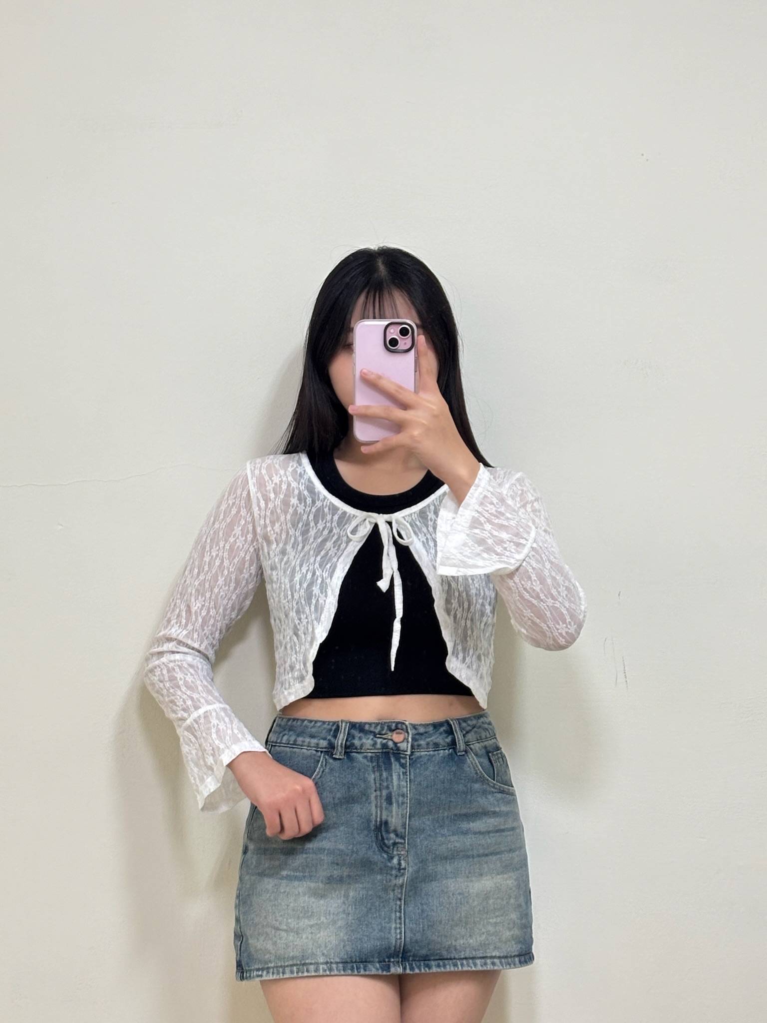 𝑼𝑼.𝒅𝒓𝒆𝒔𝒔 綁帶喇叭袖罩衫
