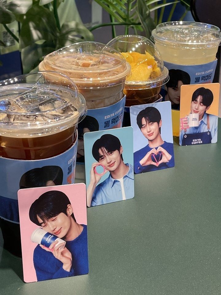 ediya coffee邊佑錫小卡x4