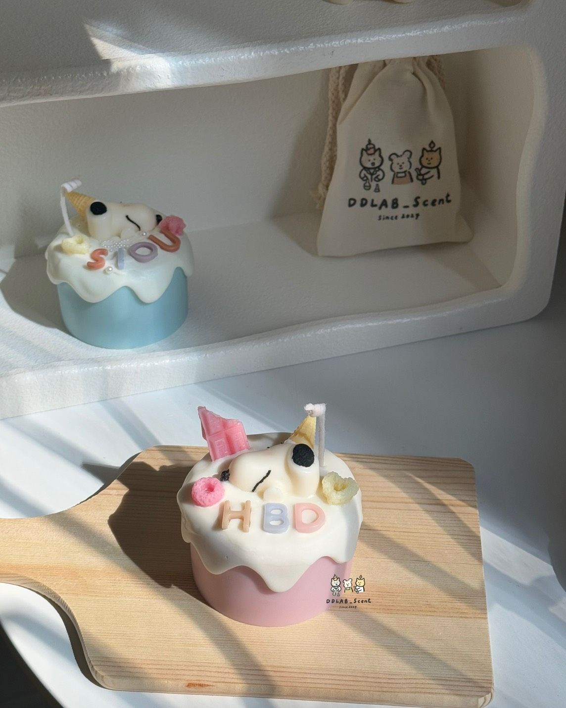 3.5吋 史努比蛋糕蠟燭 Snoopy 生日禮物 客製化 紀念日 香氛蠟燭