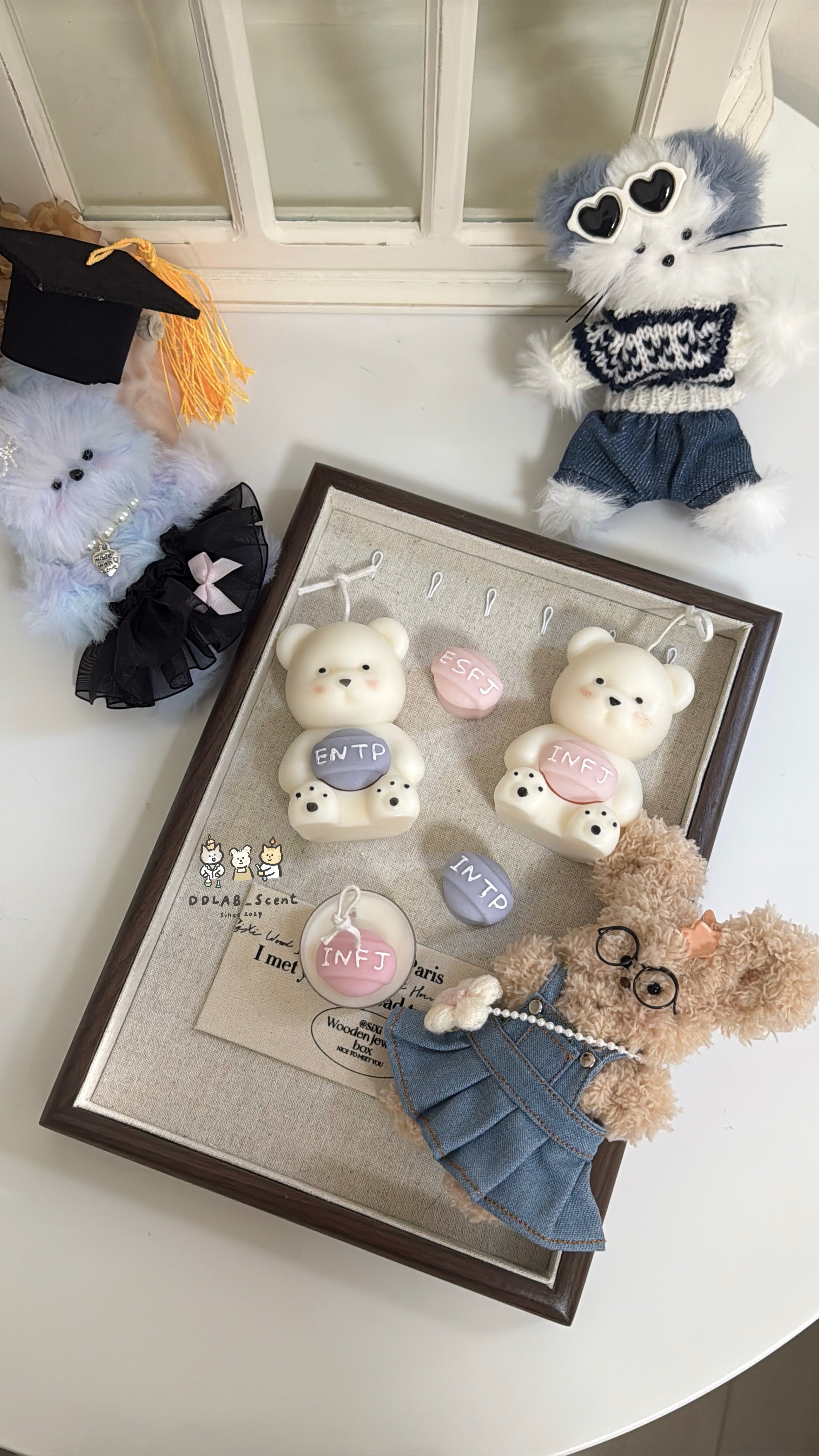 DDLAB | 畢業禮物 MBTI香氛蠟燭小熊 生日禮物 婚禮小物 茶蠟