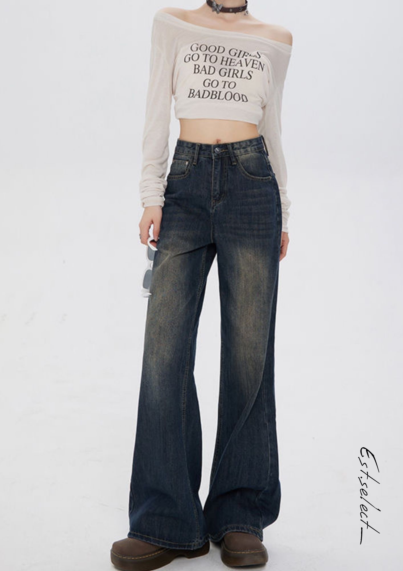 深色刷色牛仔褲