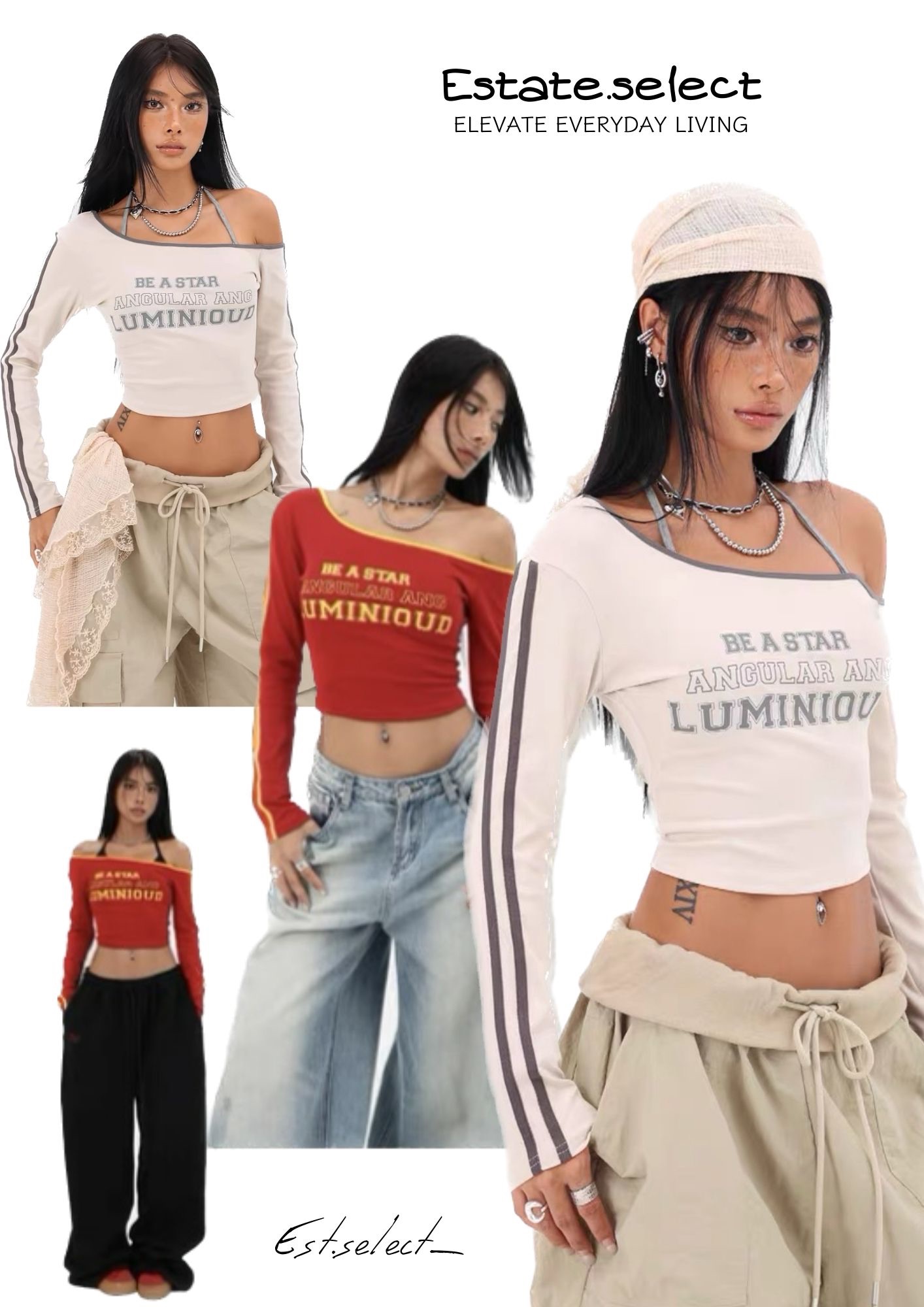 短版斜肩字母球衣