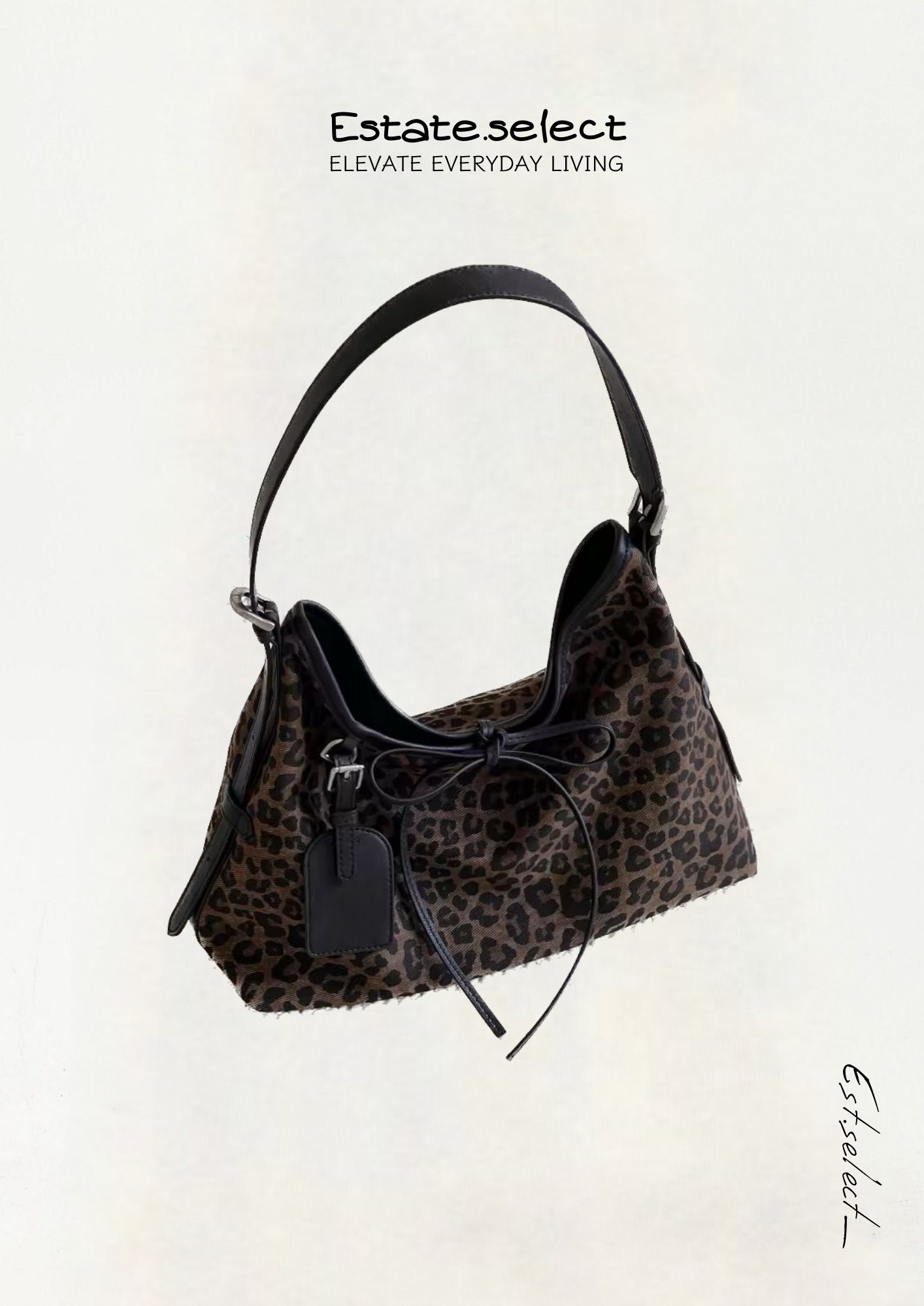 豹紋包包（肩帶可調整成斜背）