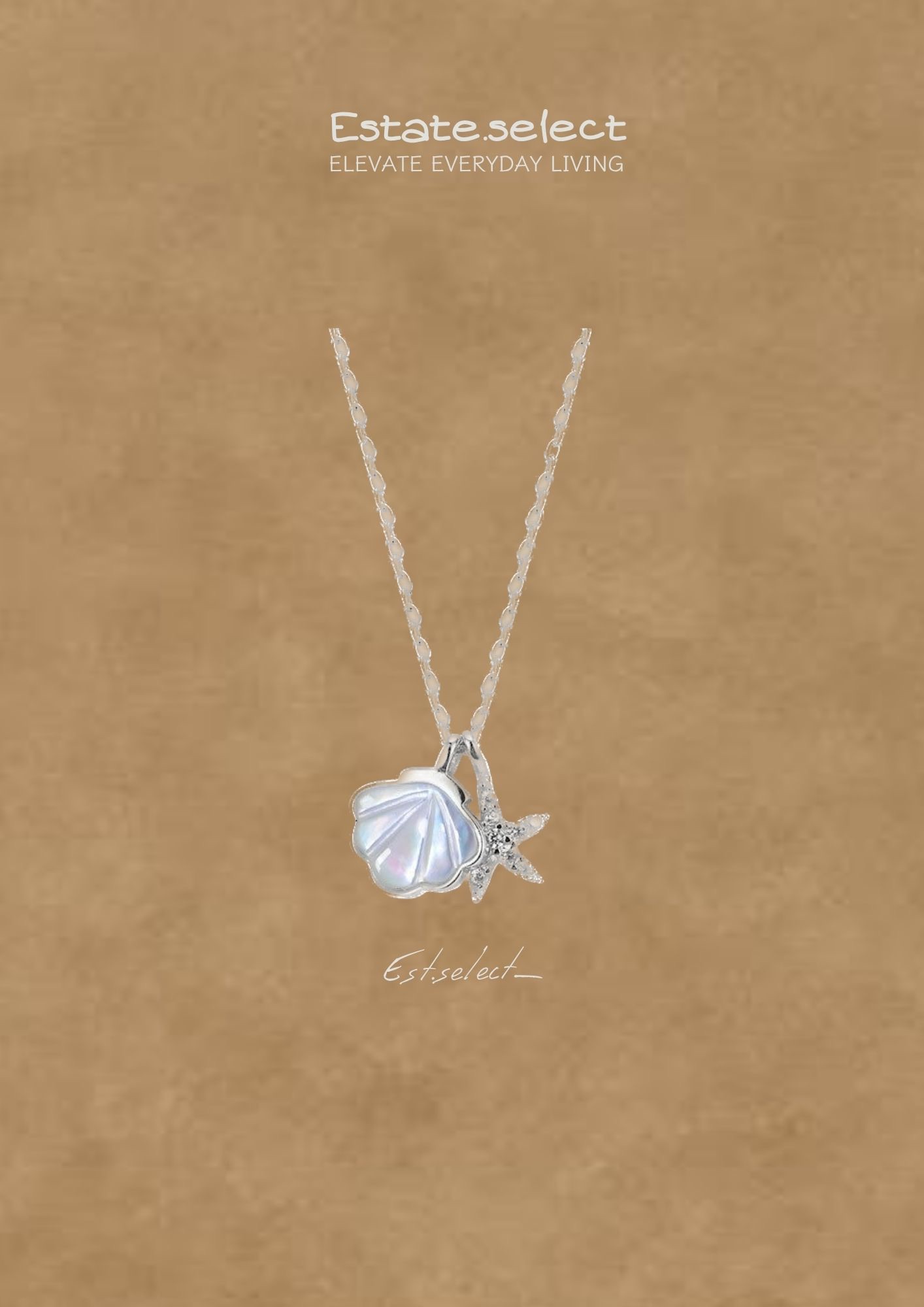 鈦鋼 貝殼海星項鍊