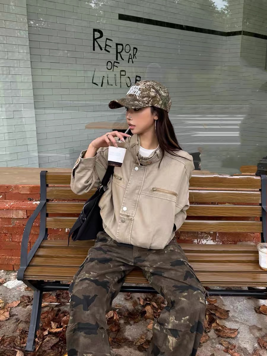 美式復古短板牛仔外套