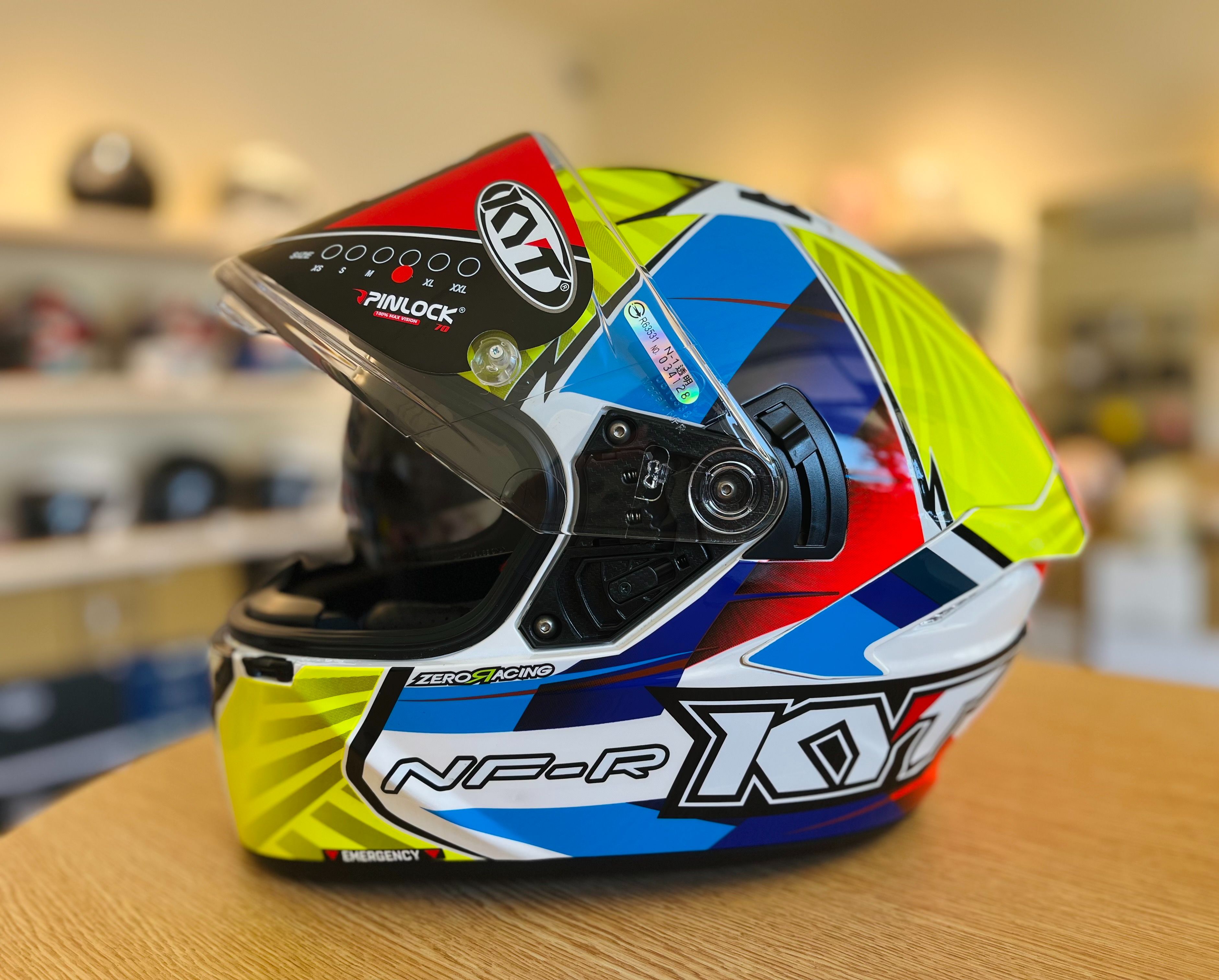 KYT-NFR#12藍 選手彩繪（贈原廠電鍍鏡片）