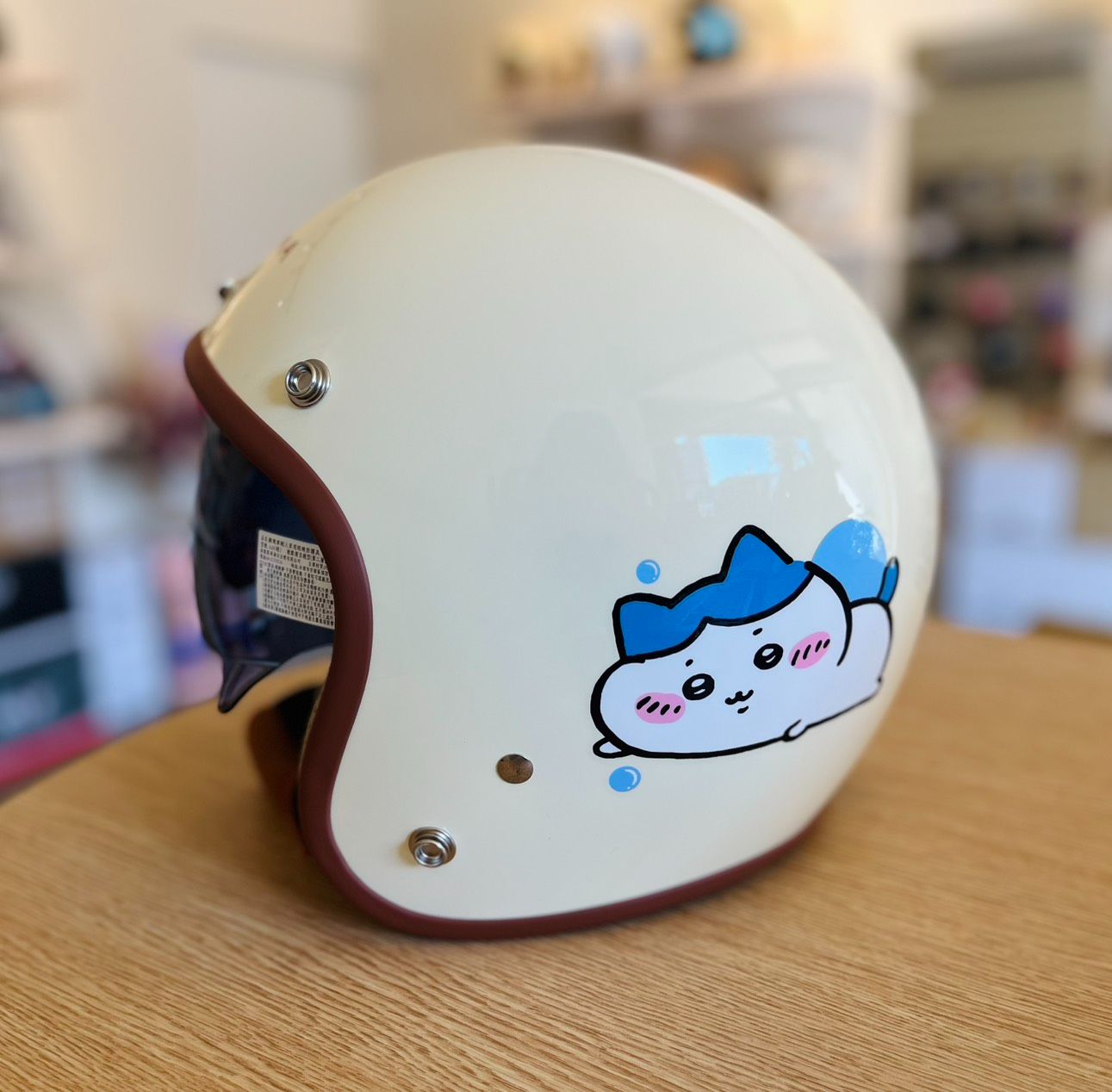 ninja華泰806墨鏡騎士帽-吉伊卡哇（奶白）