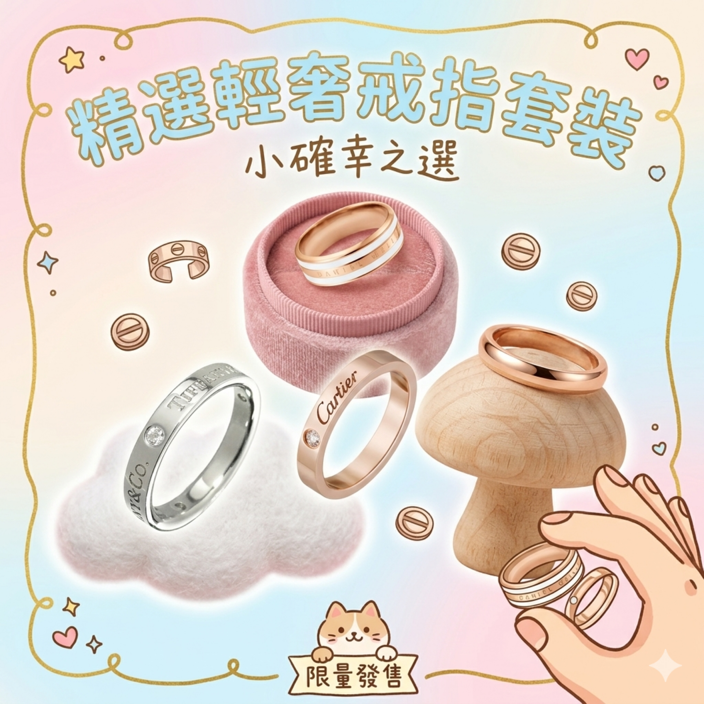 鈦鋼戒指💍（固定戒圍）