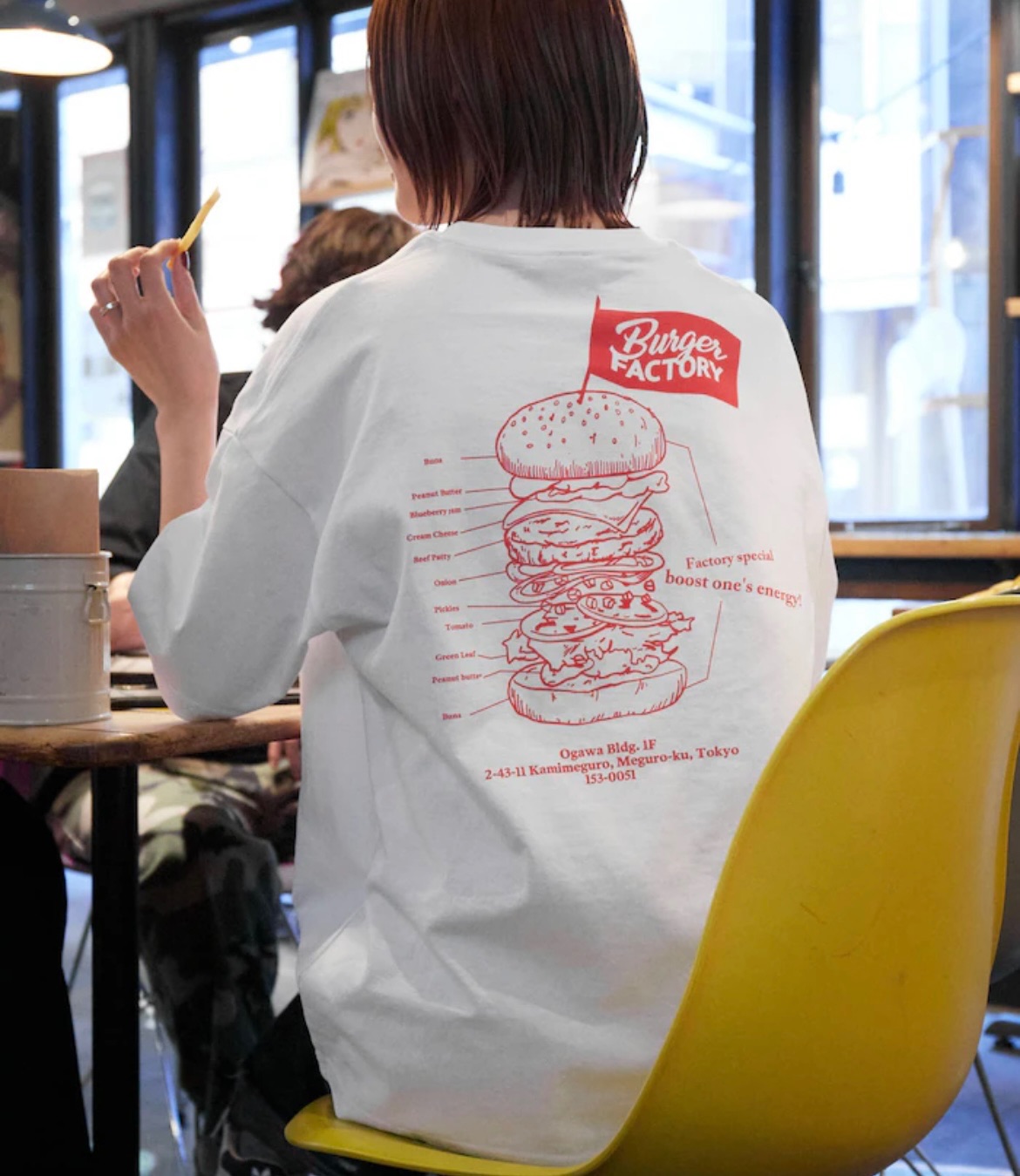 予約✨ Burger Factory×FREAK’S STORE 聯名限定 背後印花寬版圓領T恤 12262489028