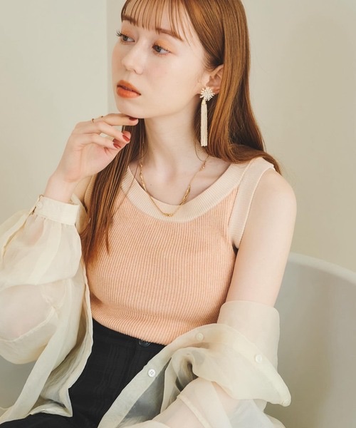 予約✨大人氣.ᐟ‪‪‪.ᐟ‪‪‪ HINARI 溫柔配色針織背心