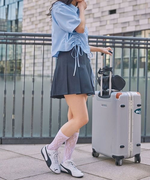 現貨✨修身魅力後鬆緊百褶短裙 可繫皮帶‼️ sk330