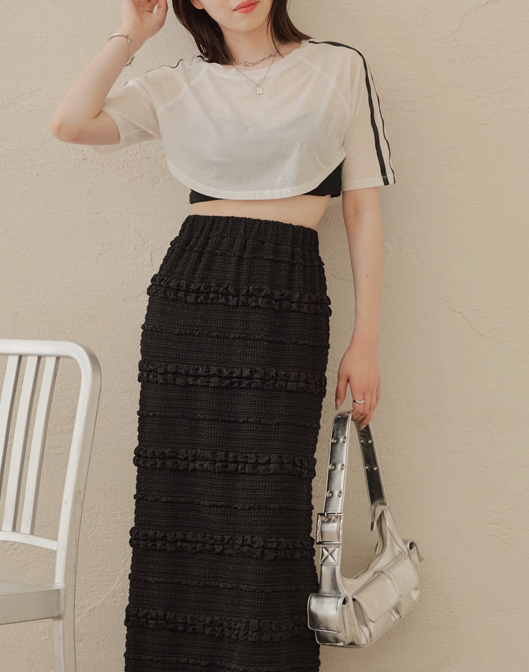 現貨！Chico 透膚線條短板Tee