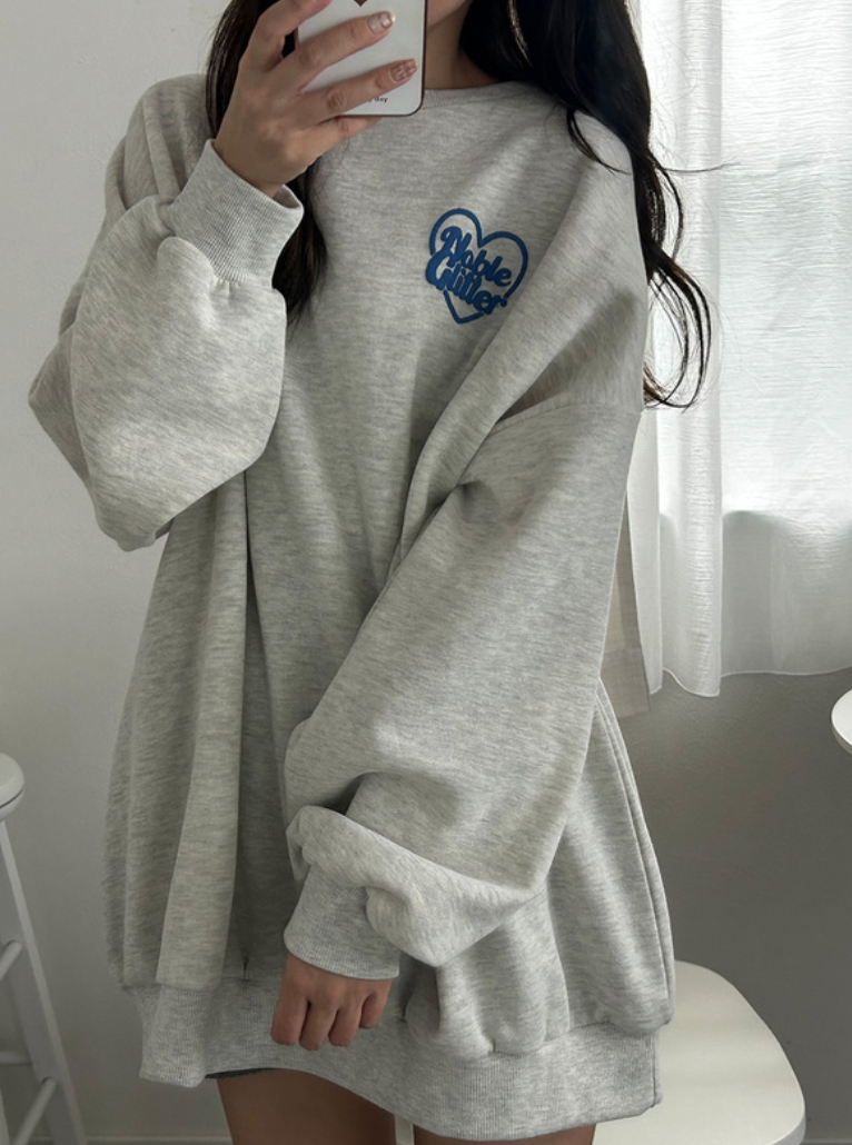 現貨！Heart Logo Fleece Sweatshirt 愛心Logo磨毛衛衣