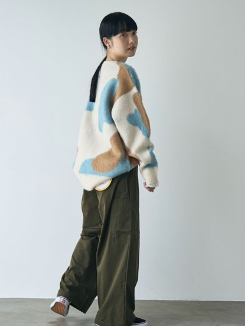 現貨+予約✨Marble Color Fuzzy Knit Pullover大理石暈染毛絨針織7630-646-0217