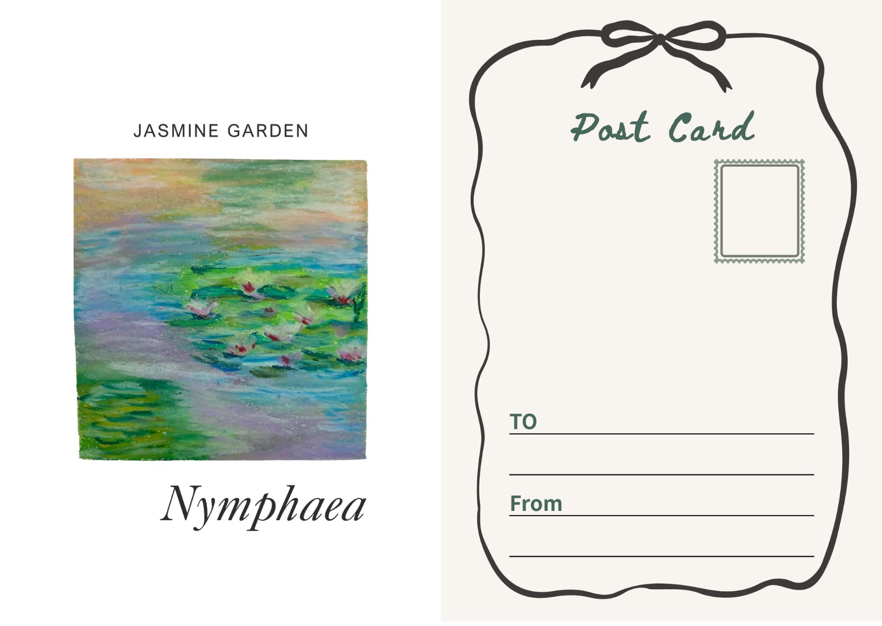 手繪油畫明信片