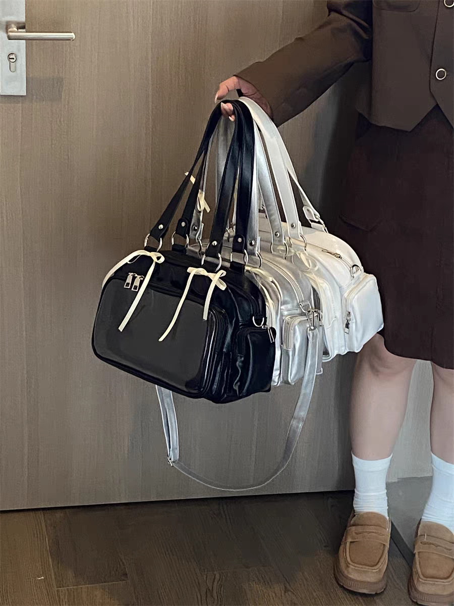 錢一波 皮革制服包 可斜背單肩