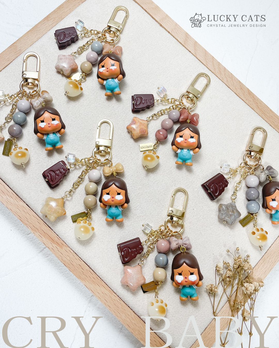 🔮Lucky Cats 泡泡瑪特 CryBaby 阿拉善 吊飾設計