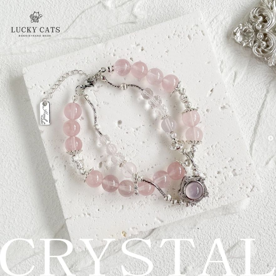 🔮粉紅芙蓉泡泡-粉晶 雙圈設計款