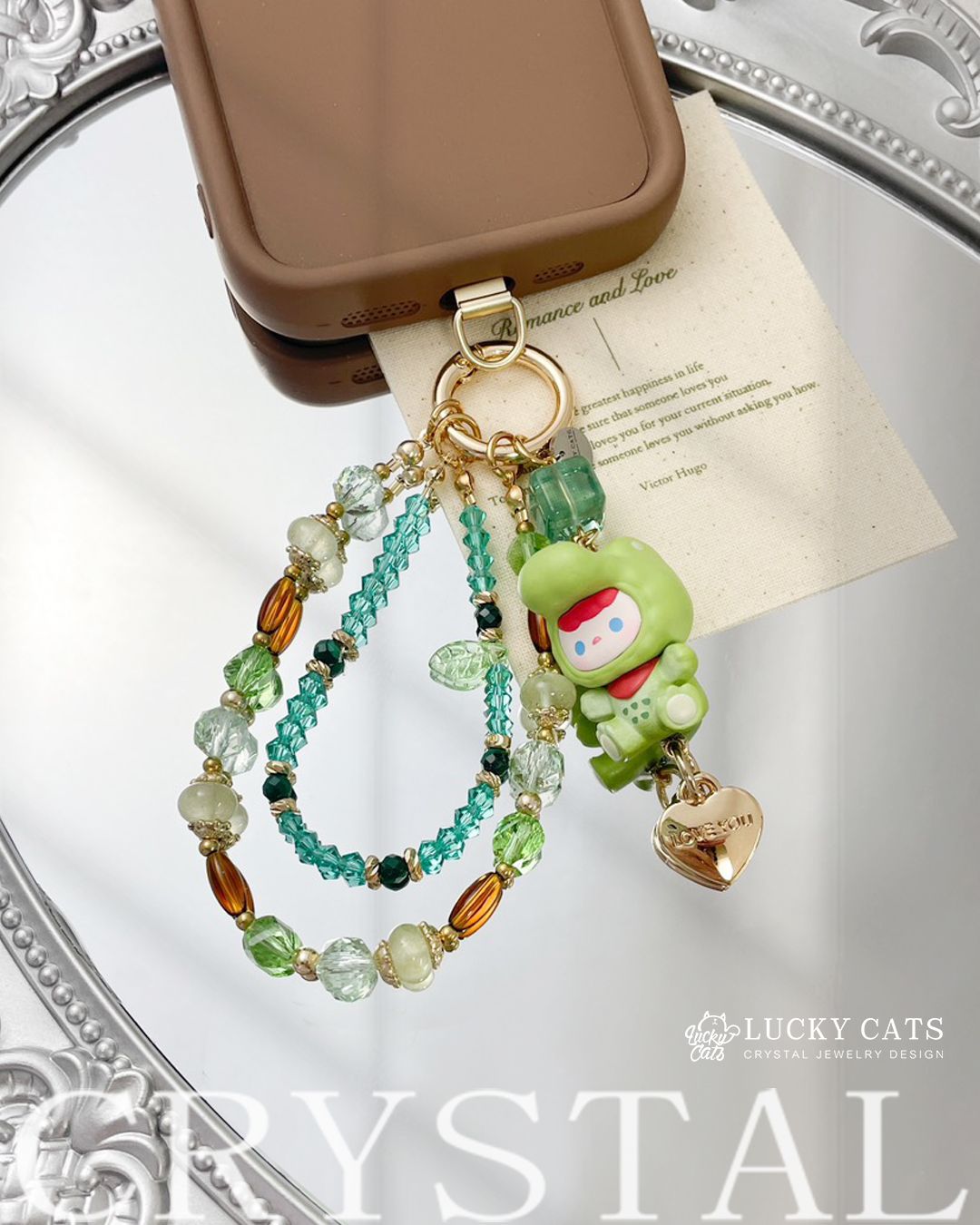 🔮Lucky Cats 正版泡泡瑪特 畢奇小鱷魚睡衣 × 螢石+葡萄石