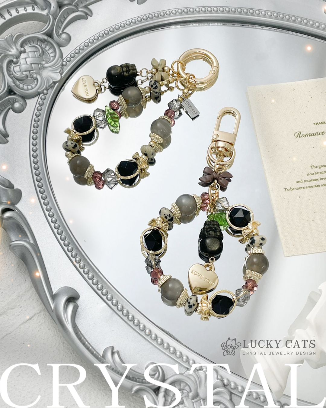 🔮Lucky Cats 金曜貔貅．守護聚財 水晶吊飾
