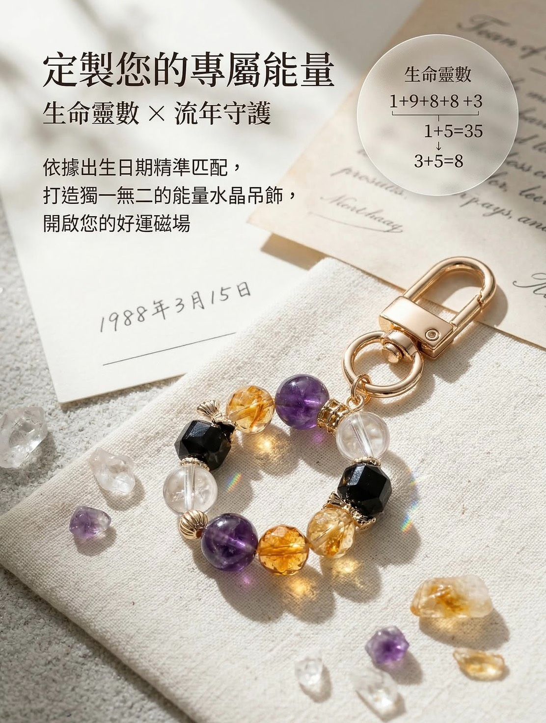 ✨ 限時體驗價 $299 ✨生命靈數水晶客製