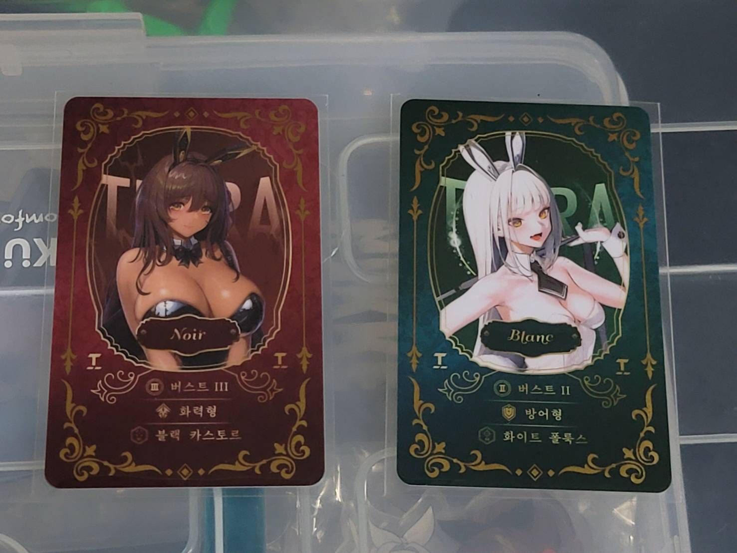 稀有韓國卡片黑白兔